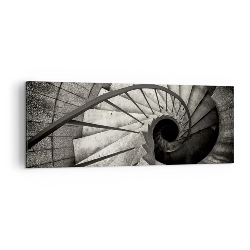 Bild auf Leinwand - Leinwandbild - Treppe hoch, Treppe runter - 140x50 cm