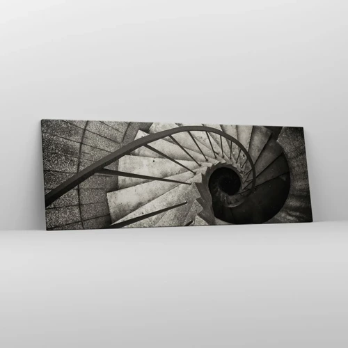 Bild auf Leinwand - Leinwandbild - Treppe hoch, Treppe runter - 140x50 cm