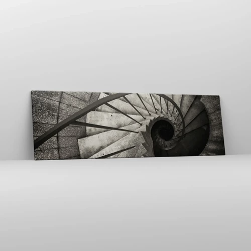 Bild auf Leinwand - Leinwandbild - Treppe hoch, Treppe runter - 160x50 cm