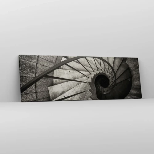 Bild auf Leinwand - Leinwandbild - Treppe hoch, Treppe runter - 90x30 cm
