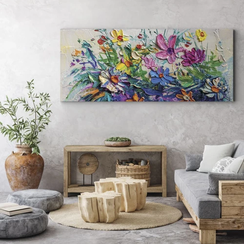 Bild auf Leinwand - Leinwandbild - Überhaupt kein Stillleben - 100x40 cm