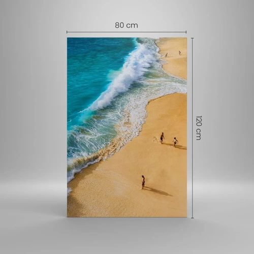 Bild auf Leinwand - Leinwandbild - Und dann die Sonne, der Strand… - 80x120 cm