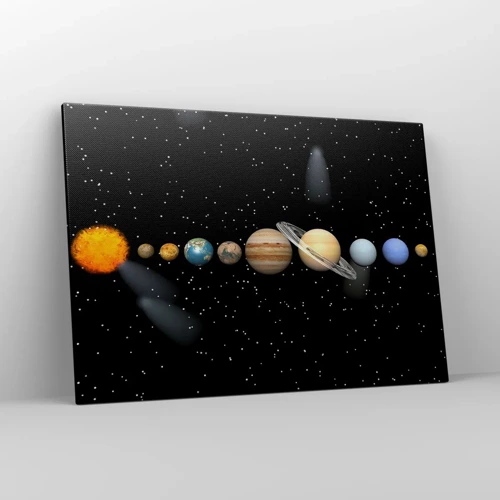 Bild auf Leinwand - Leinwandbild - Und die Planeten werden verrückt und toben ... - 100x70 cm