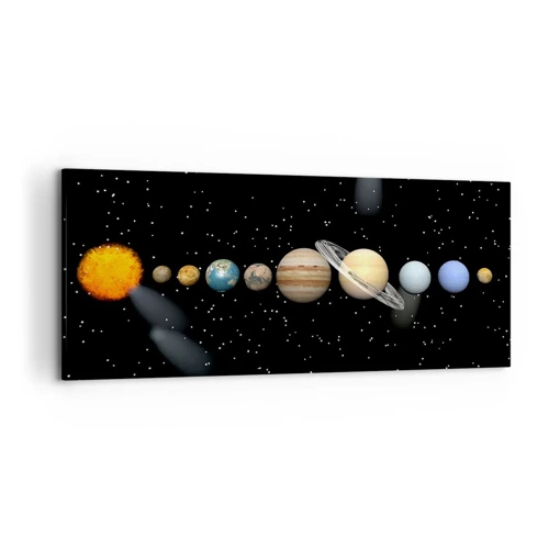 Bild auf Leinwand - Leinwandbild - Und die Planeten werden verrückt und toben ... - 120x50 cm