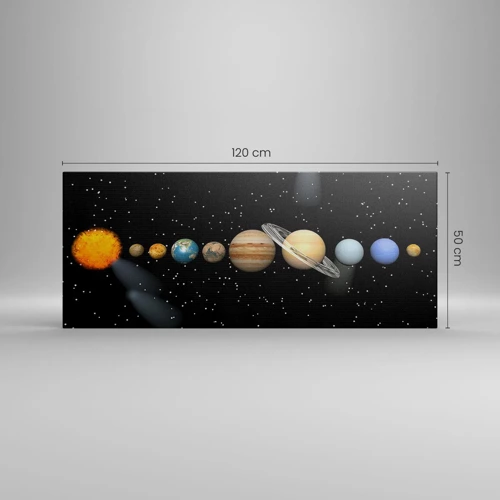 Bild auf Leinwand - Leinwandbild - Und die Planeten werden verrückt und toben ... - 120x50 cm