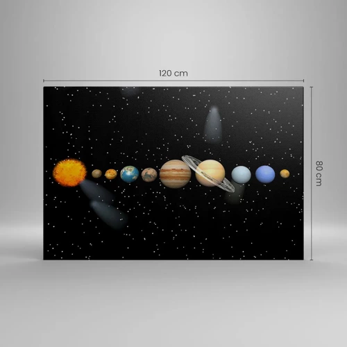 Bild auf Leinwand - Leinwandbild - Und die Planeten werden verrückt und toben ... - 120x80 cm