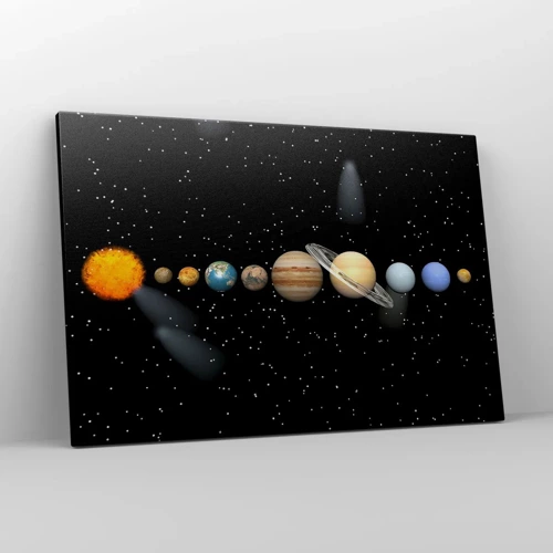 Bild auf Leinwand - Leinwandbild - Und die Planeten werden verrückt und toben ... - 120x80 cm