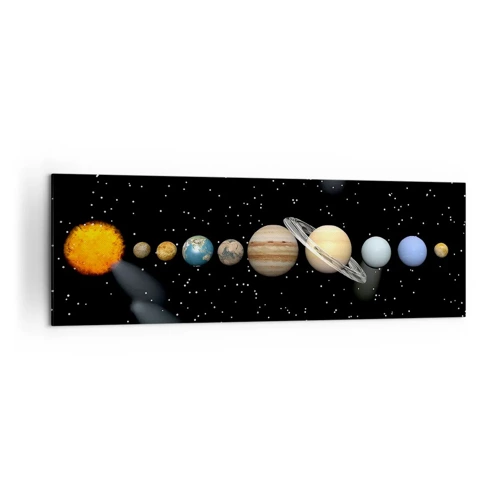 Bild auf Leinwand - Leinwandbild - Und die Planeten werden verrückt und toben ... - 160x50 cm