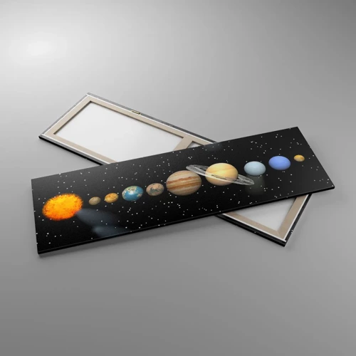 Bild auf Leinwand - Leinwandbild - Und die Planeten werden verrückt und toben ... - 160x50 cm