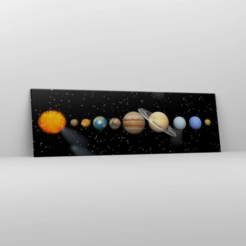 Bild auf Leinwand - Leinwandbild - Und die Planeten werden verrückt und toben ... - 160x50 cm