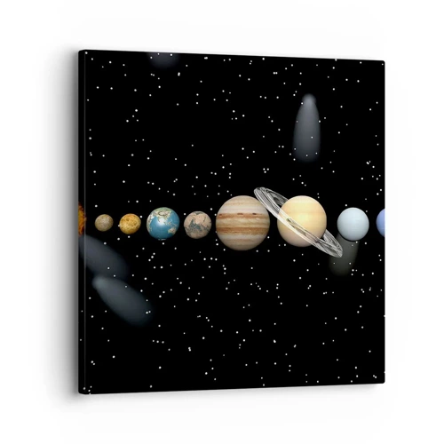 Bild auf Leinwand - Leinwandbild - Und die Planeten werden verrückt und toben ... - 30x30 cm