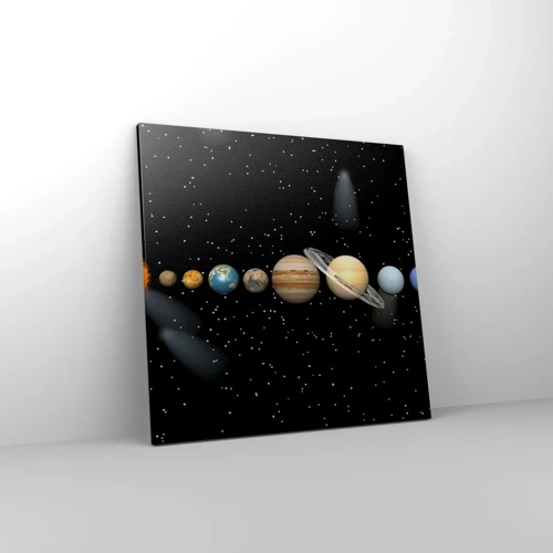 Bild auf Leinwand - Leinwandbild - Und die Planeten werden verrückt und toben ... - 60x60 cm