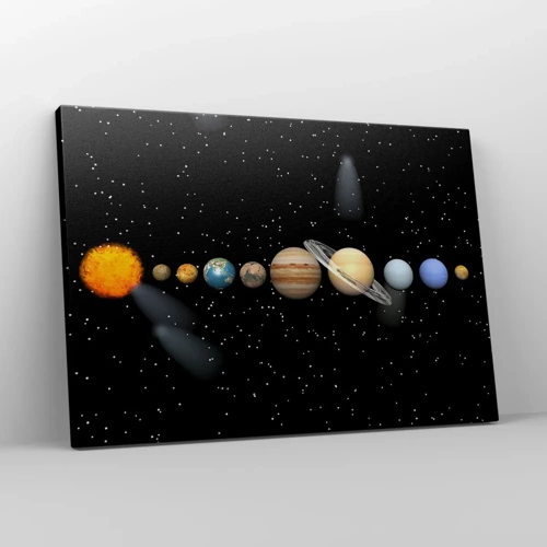 Bild auf Leinwand - Leinwandbild - Und die Planeten werden verrückt und toben ... - 70x50 cm