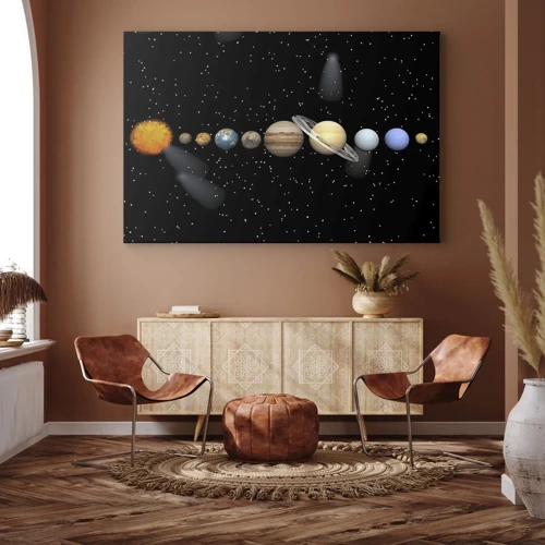 Bild auf Leinwand - Leinwandbild - Und die Planeten werden verrückt und toben ... - 70x50 cm