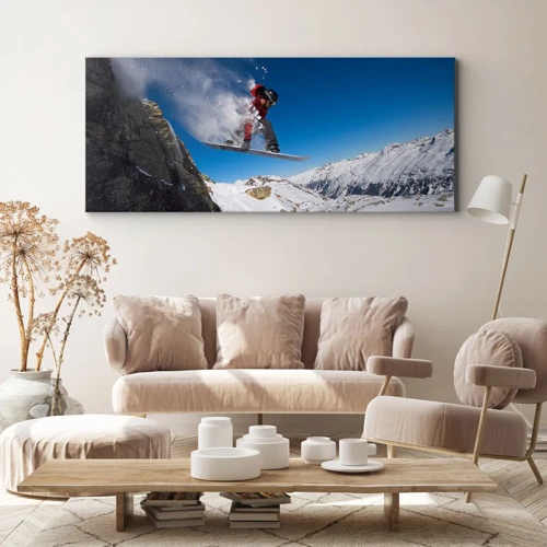 Bild auf Leinwand - Leinwandbild - Und du wurdest Teil des Raums - 100x40 cm