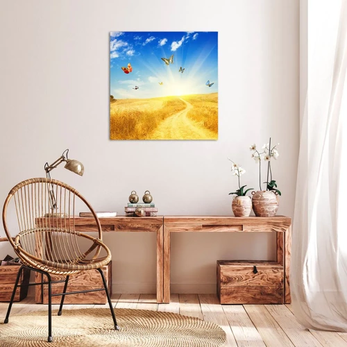 Bild auf Leinwand - Leinwandbild - Und wie kann man den Sommer nicht lieben? - 40x40 cm