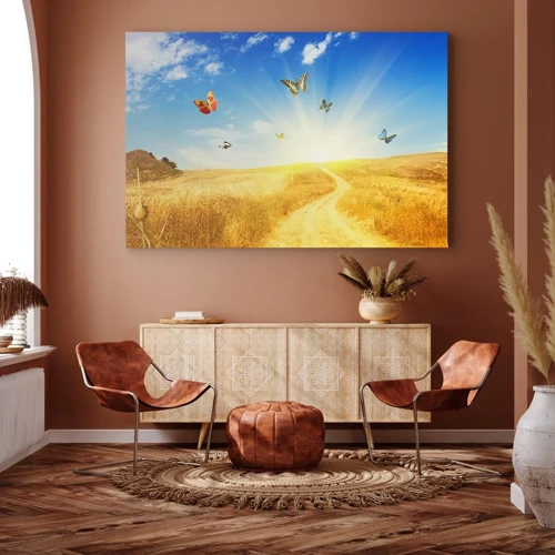 Bild auf Leinwand - Leinwandbild - Und wie kann man den Sommer nicht lieben? - 70x50 cm