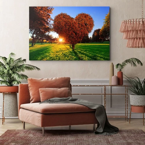 Bild auf Leinwand - Leinwandbild - Und wie man den Herbst nicht liebt - 70x50 cm