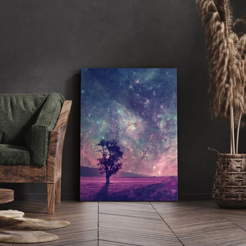 Bild auf Leinwand - Leinwandbild - Unter dem magischen Himmel - 45x80 cm