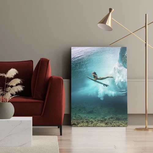 Bild auf Leinwand - Leinwandbild - Unterwasserwelt - 45x80 cm