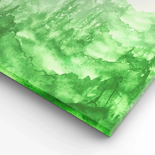 Bild auf Leinwand - Leinwandbild - Verschwommen mit grünem Nebel - 120x80 cm