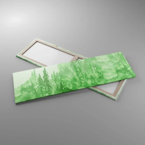 Bild auf Leinwand - Leinwandbild - Verschwommen mit grünem Nebel - 160x50 cm