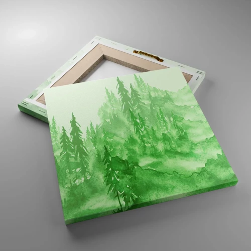 Bild auf Leinwand - Leinwandbild - Verschwommen mit grünem Nebel - 30x30 cm