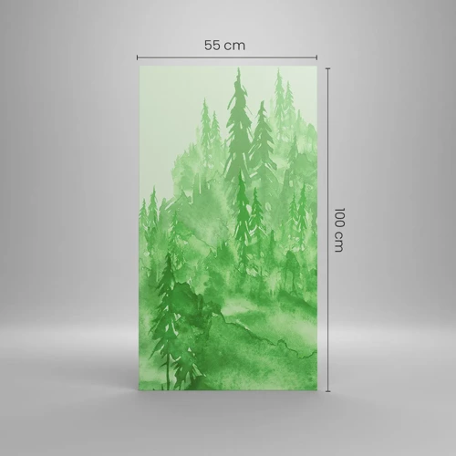 Bild auf Leinwand - Leinwandbild - Verschwommen mit grünem Nebel - 55x100 cm