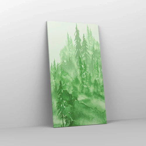 Bild auf Leinwand - Leinwandbild - Verschwommen mit grünem Nebel - 55x100 cm