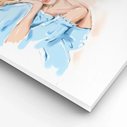 Bild auf Leinwand - Leinwandbild - Verträumt im Blau - 50x50 cm