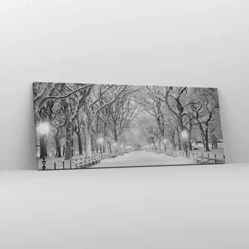 Bild auf Leinwand - Leinwandbild - Vier Jahreszeiten - Winter - 100x40 cm