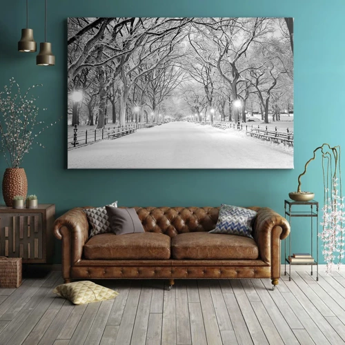 Bild auf Leinwand - Leinwandbild - Vier Jahreszeiten - Winter - 100x70 cm