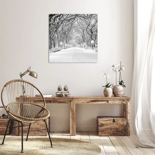 Bild auf Leinwand - Leinwandbild - Vier Jahreszeiten - Winter - 40x40 cm