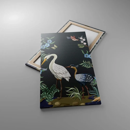 Bild auf Leinwand - Leinwandbild - Vogelparade - 55x100 cm