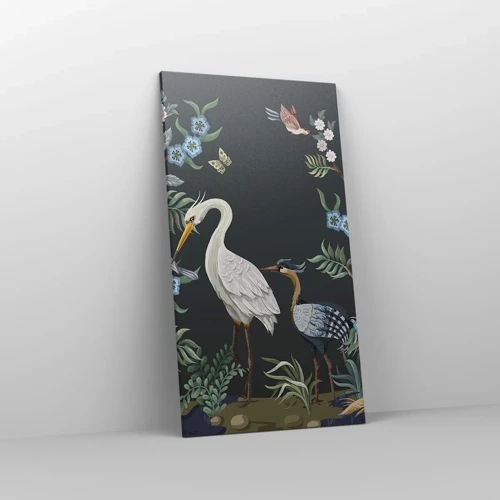 Bild auf Leinwand - Leinwandbild - Vogelparade - 55x100 cm