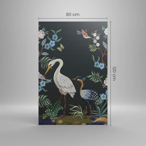 Bild auf Leinwand - Leinwandbild - Vogelparade - 80x120 cm