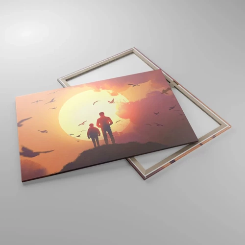 Bild auf Leinwand - Leinwandbild - Von Angesicht zu Angesicht mit der Sonne - 100x70 cm