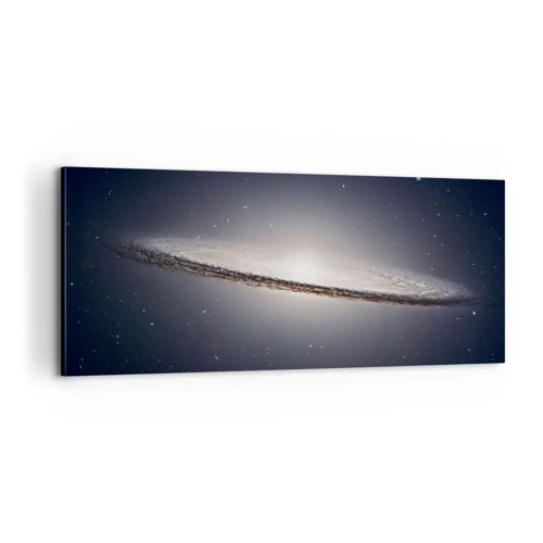 Bild auf Leinwand - Leinwandbild - Vor langer Zeit in einer weit entfernten Galaxie ... - 100x40 cm