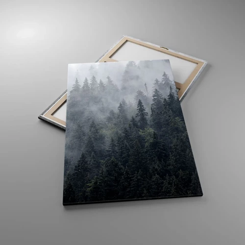 Bild auf Leinwand - Leinwandbild - Walddämmerung - 80x120 cm