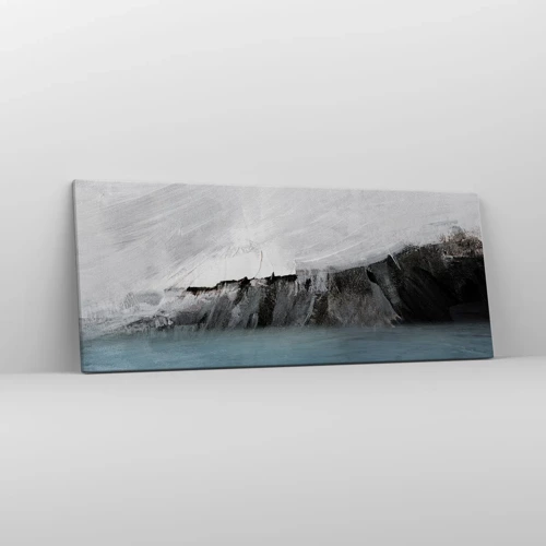 Bild auf Leinwand - Leinwandbild - Wasser – Erde: Kampf der Naturelemente - 100x40 cm