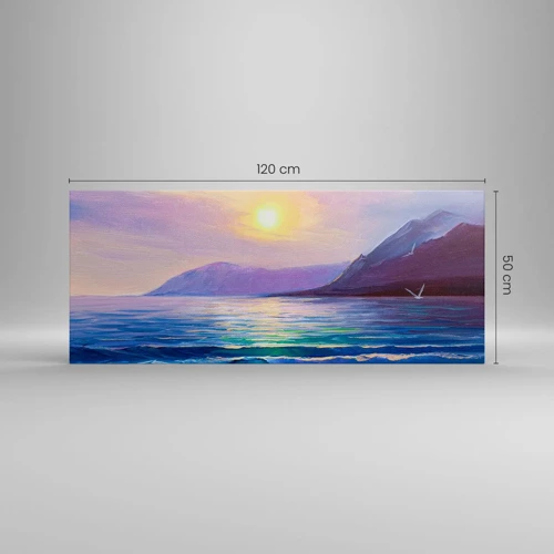 Bild auf Leinwand - Leinwandbild - Wasser- und Luftkristall - 120x50 cm