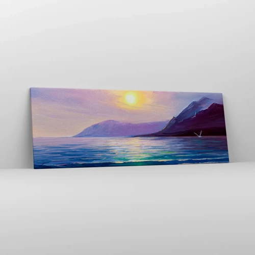 Bild auf Leinwand - Leinwandbild - Wasser- und Luftkristall - 140x50 cm