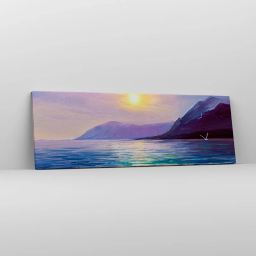 Bild auf Leinwand - Leinwandbild - Wasser- und Luftkristall - 90x30 cm