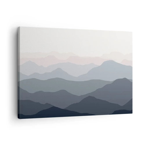 Bild auf Leinwand - Leinwandbild - Wellen der Berge - 70x50 cm