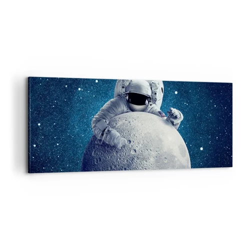 Bild auf Leinwand - Leinwandbild - Weltraumjoker - 100x40 cm