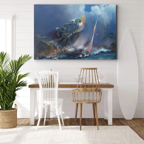 Bild auf Leinwand - Leinwandbild - Wer den Mut hat, gewinnt - 100x70 cm