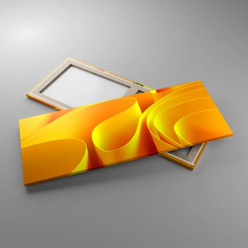 Bild auf Leinwand - Leinwandbild - Wie Sonnenwellen - 100x40 cm