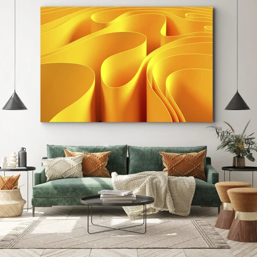 Bild auf Leinwand - Leinwandbild - Wie Sonnenwellen - 70x50 cm