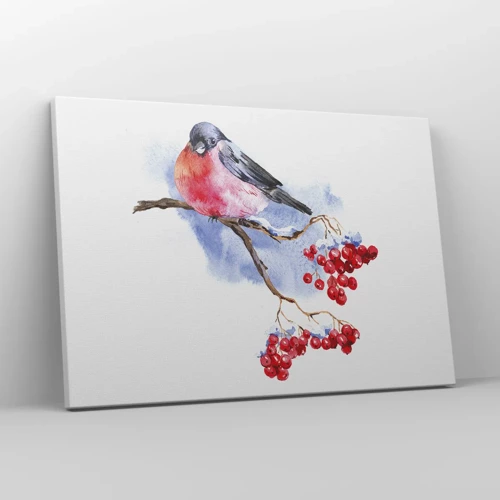 Bild auf Leinwand - Leinwandbild - Winter in Farbe - 70x50 cm