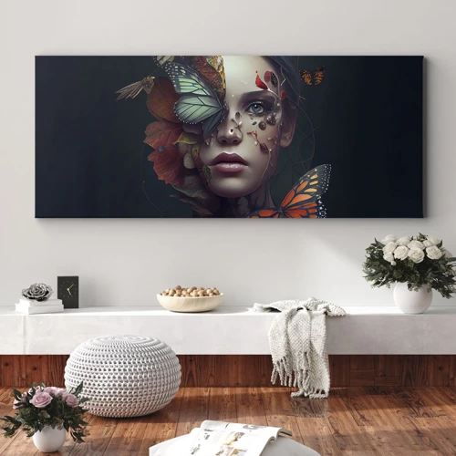 Bild auf Leinwand - Leinwandbild - Wunderbare Metamorphose - 100x40 cm